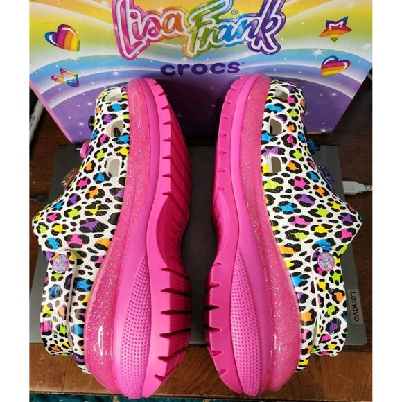 Crocs Lisa Frank Mega Crush Clogs Womens Size 10 New In Box 90s Colorful - Picture 8 of 12